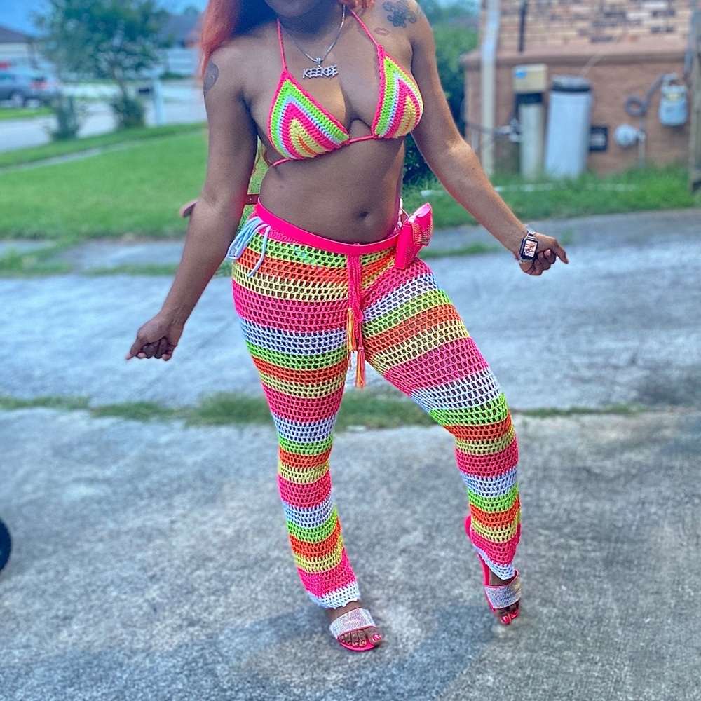 2 piece knit beach/pool wear